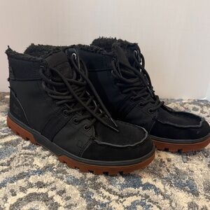 DC Men's Black/Gum Woodland Winter Boots Size 9
